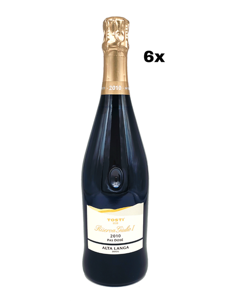 BOX 6 BOTTIGLIE Tosti1820 ALTA LANGA DOCG RISERVA GIULIO I Pas Dosè Blanc de Noirs 2010